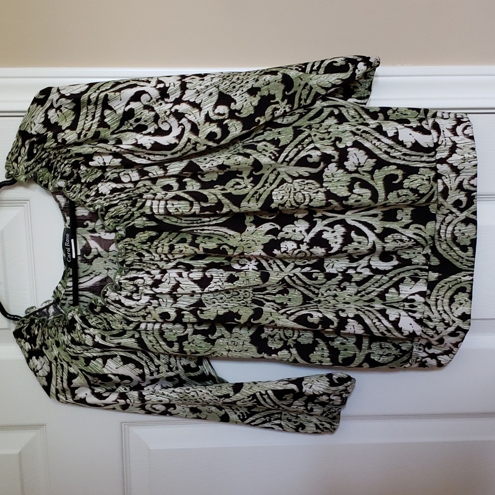 Green black top in size small